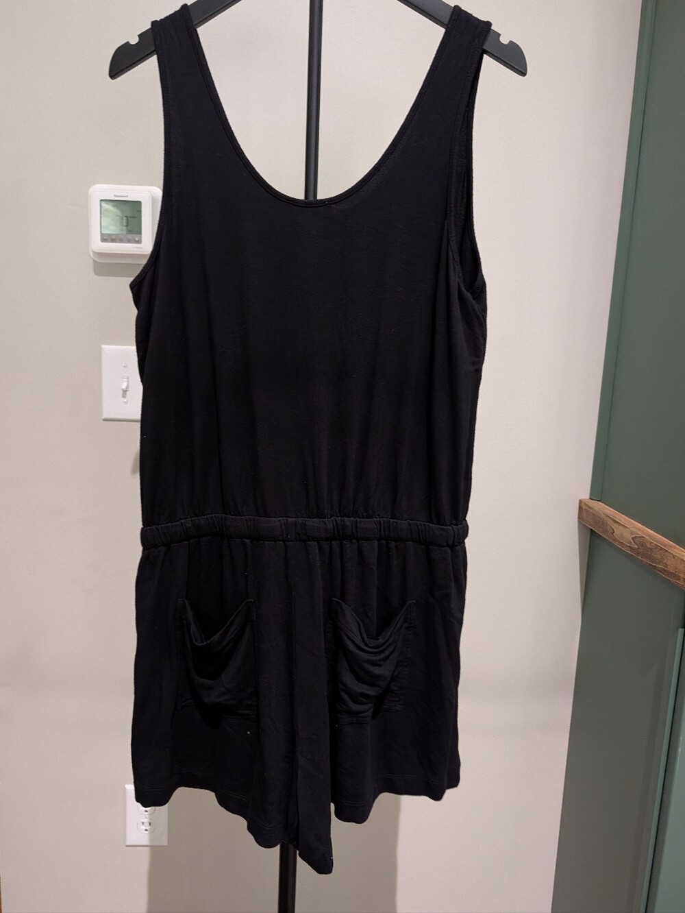 LOFT Black Drawstring Romper - Picture 3 of 3